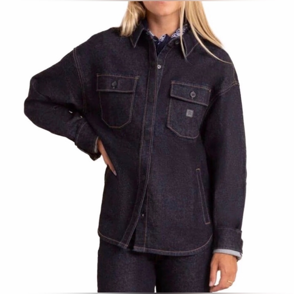 New ROARK Amberlay Kaihara Denim Shirt Jacket Women’s XS